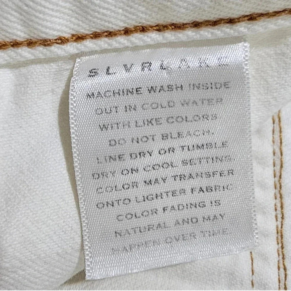 SLVRLAKE Savior High-Rise Cargo Jeans Natural White Size 26 - Picture 10 of 10